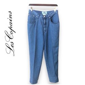 LES COPAINS Vintage highwaisted tapered flowy viscose Jeans, sz 28